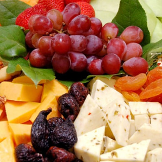 Seasonal Fruit and Cheese Display