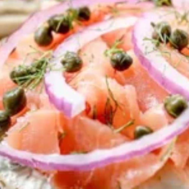 Bagel & Nova Lox Sandwich.