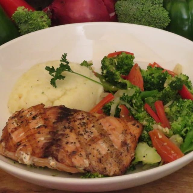 Grilled Salmon.