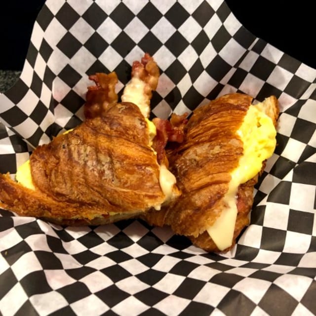 Croissandwich with Egg Bacon & Cheese.