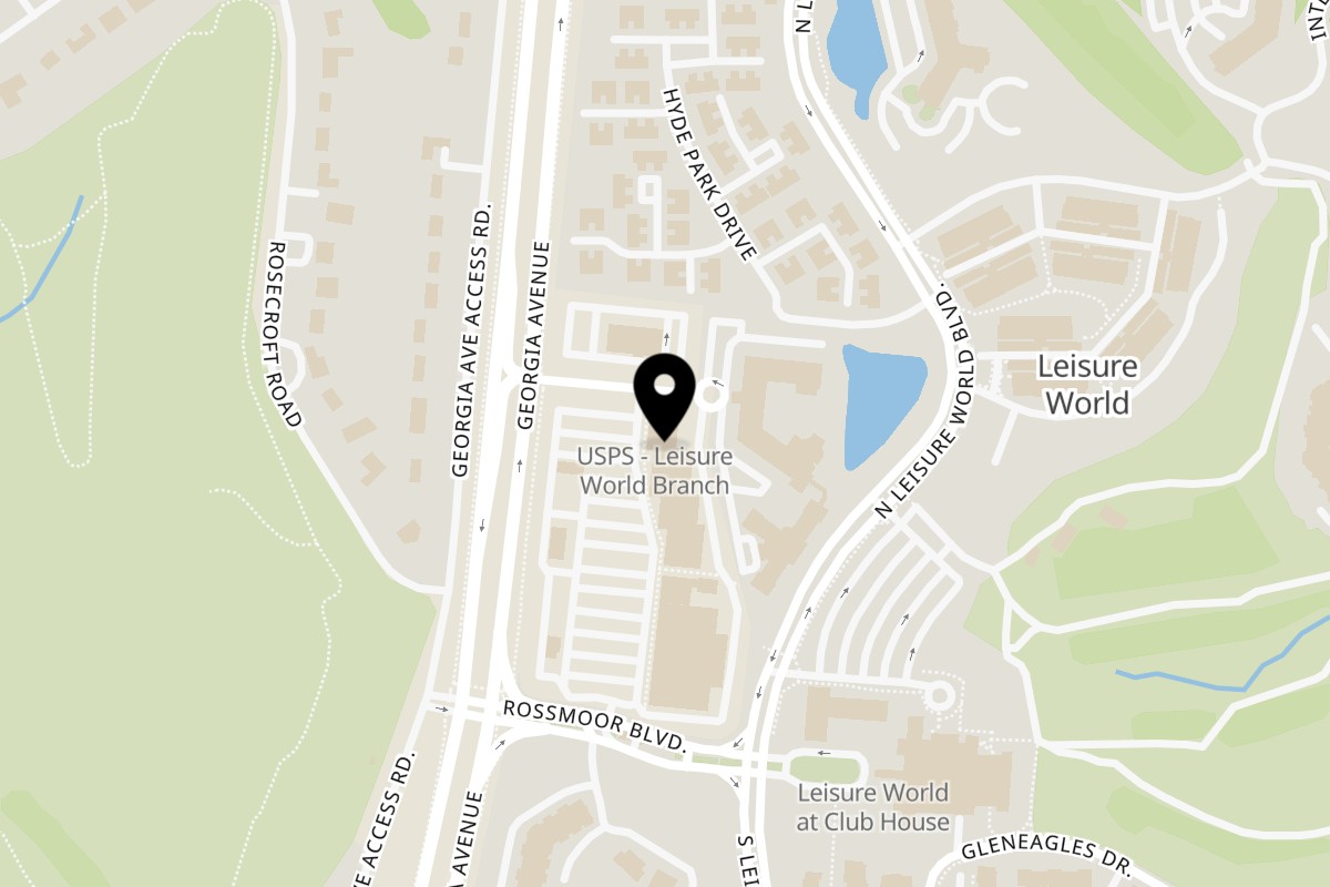 Map showing the location of Nancy's Kitchen on 3808 International Dr in Silver Spring